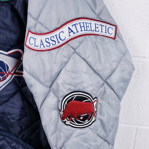 VIntage 90's PJ Mark Classic Athletic NBA Logo Quilted Puffer Jacket Size 2XL - Picture 8 of 16